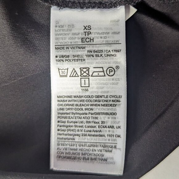 NWT BANANA REPUBLIC | Zandra Black 100% Silk Bias Cut Midi Skirt | Size XS - Picture 5 of 8